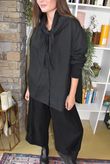 Paloma Tela Neckerchief Blouse Black